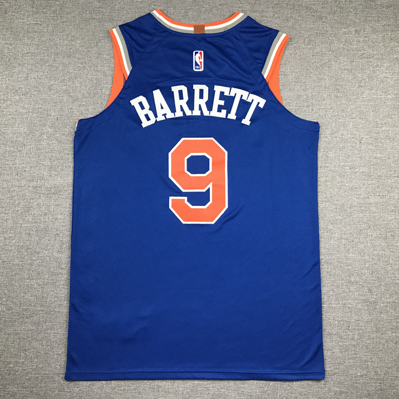 Men's New York Knicks RJ Barrett Fanatics Branded Blue Replica Fast Break Jersey1