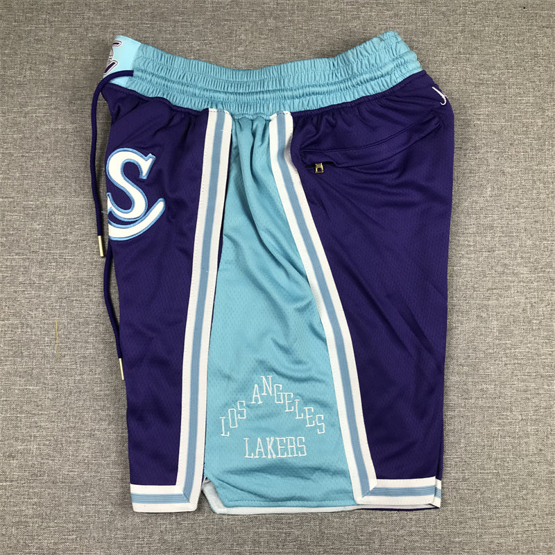 Men's Los Angeles Lakers Purple 2021/22 City Edition Basketball Shorts1