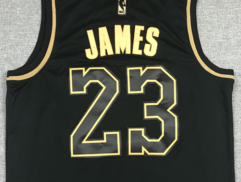 Men's Los Angeles Lakers LeBron James #23 NBA Black Swingman Player Jersey1