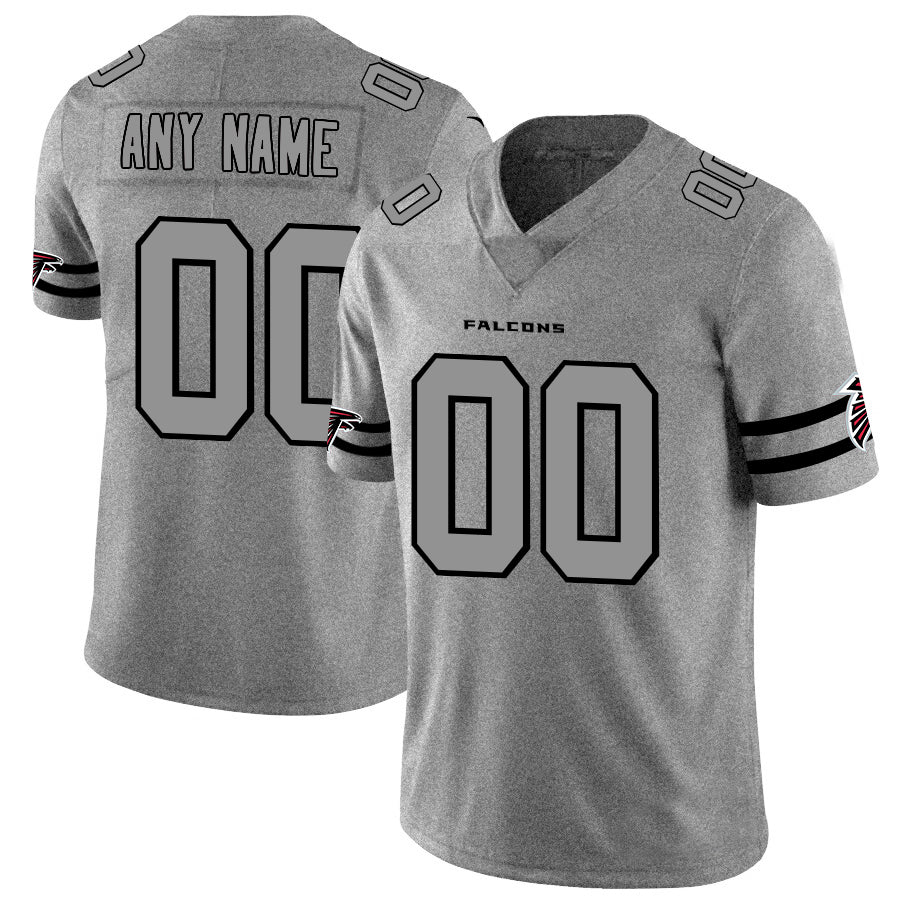Custom1 Atlanta Falcons 2019 Gray Gridiron Gray Vapor Untouchable Limited Jersey1 Stitched American Football Jerseys