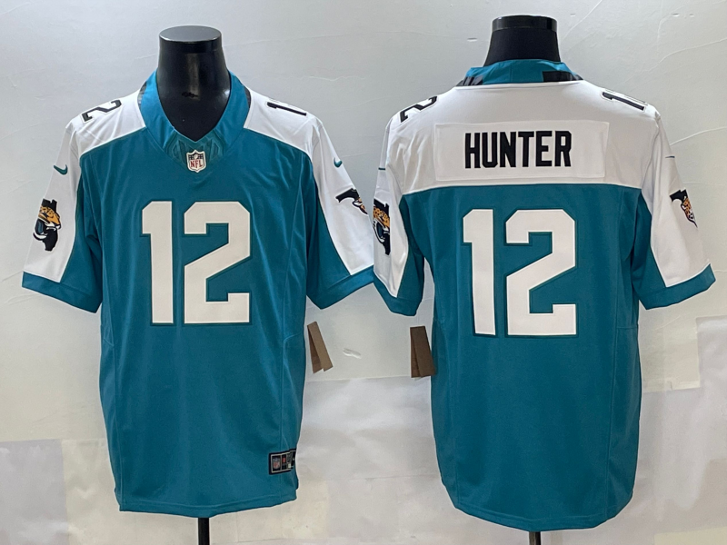 Men's Jacksonville Jaguars Travis Hunter #12 Teal Player Game Jersey