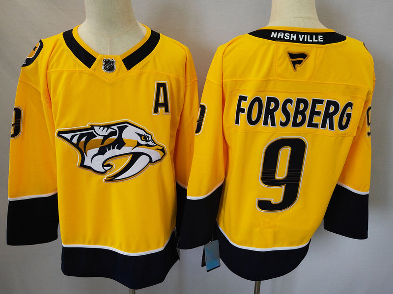 Filip Forsberg #9 Nashville Predators Gold Player Jersey - JerseysFreak