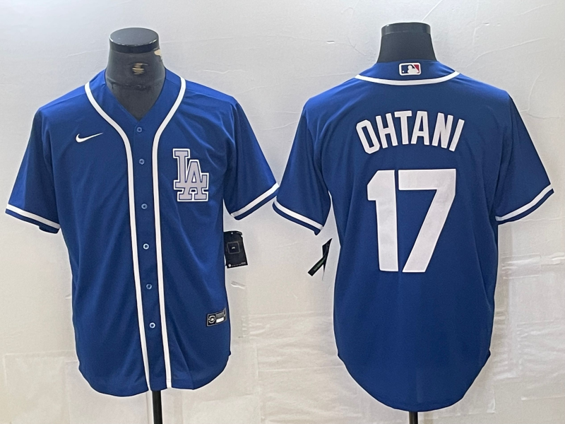 Men's Los Angeles Dodgers Shohei Ohtani #17 Blue Limited Player Jersey1