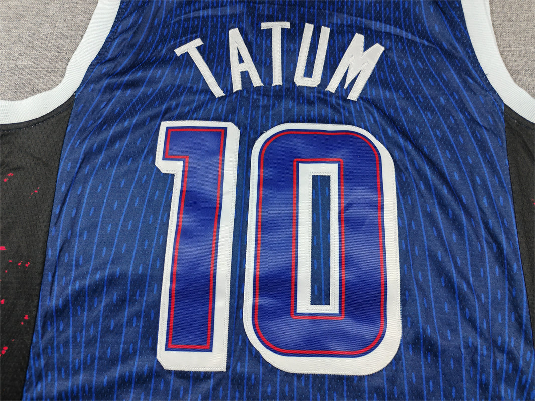 Men's 2024 USA Dream Team Jayson Tatum #10 Navy Authentic Player Jersey