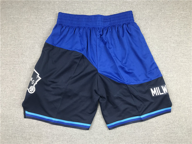 Men's Milwaukee Bucks Blue/Navy City Edition Basketball Shorts1