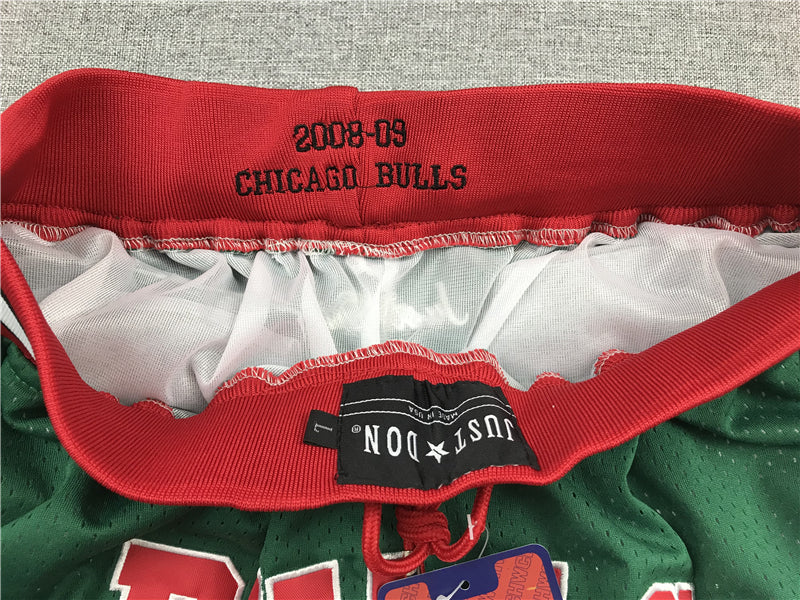 Men's Chicago Bulls Green Basketball Shorts1