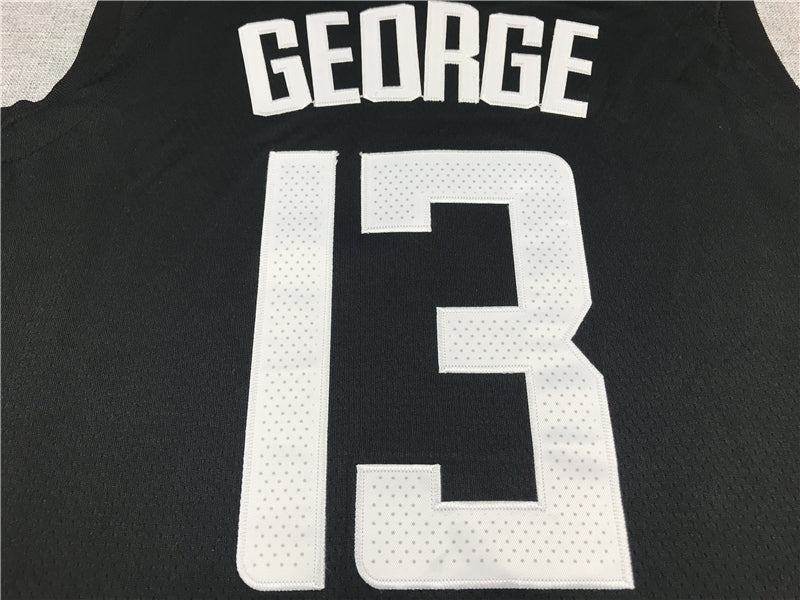 Men's LA Clippers Paul George #13 NBA Black Classics Jersey1