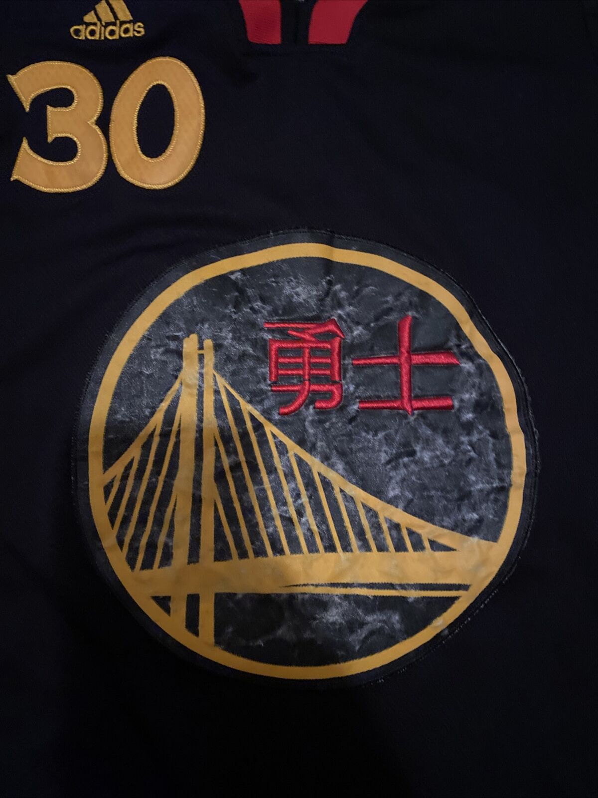 Men's Golden State Warriors Stephen Curry #30 Chinese New Year Jersey1