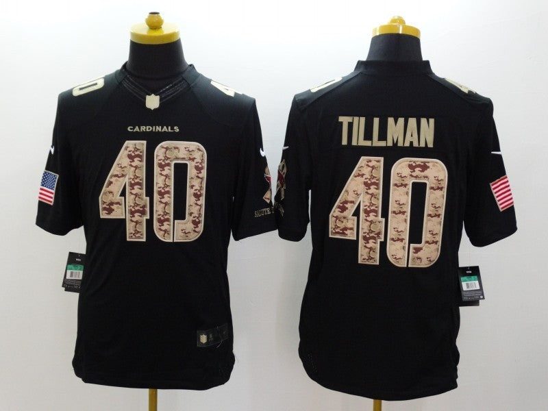 Men's Arizona Cardinals Pat Tillman #40 Black Authentic Game Jersey1