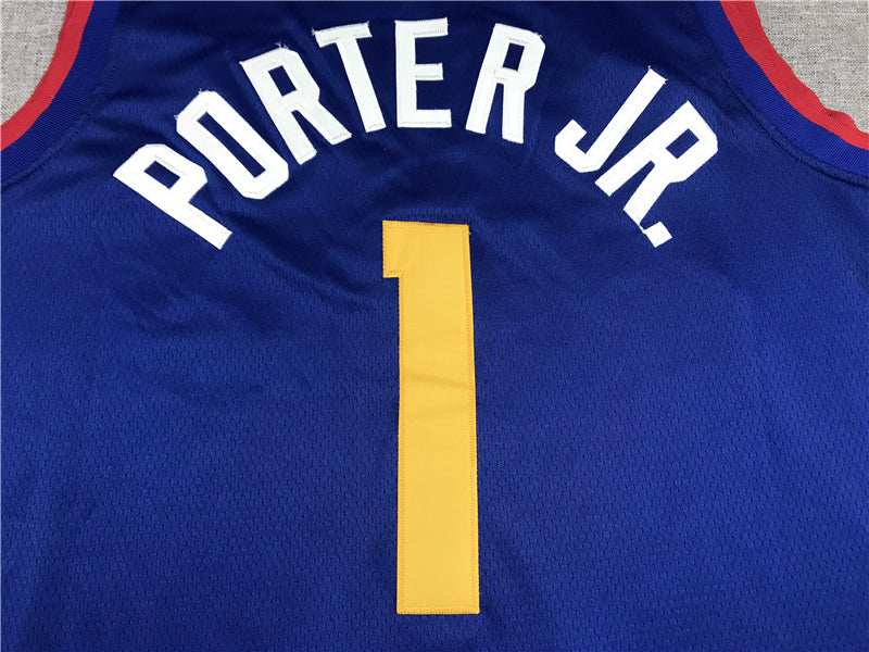 Men's Denver Nuggets Michael Porter Jr. Blue 2023 Fast Break Replica Jersey1