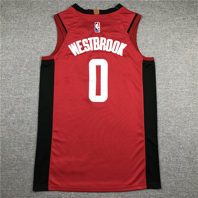 Men's Houston Rockets Russell Westbrook #0 NBA Red Swingman Jersey1