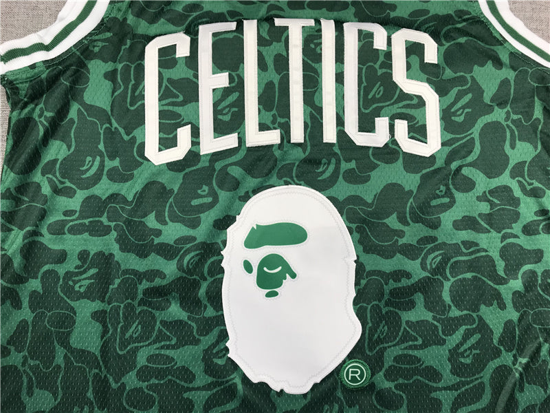 Men's Boston Celtics Bape Mitchell & Ness #93 NBA Green Player Jersey1