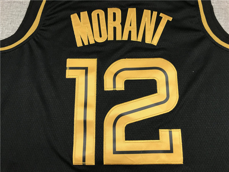 Men's Memphis Grizzlies Ja Morant #12 Black Replica Fast Break Jersey1