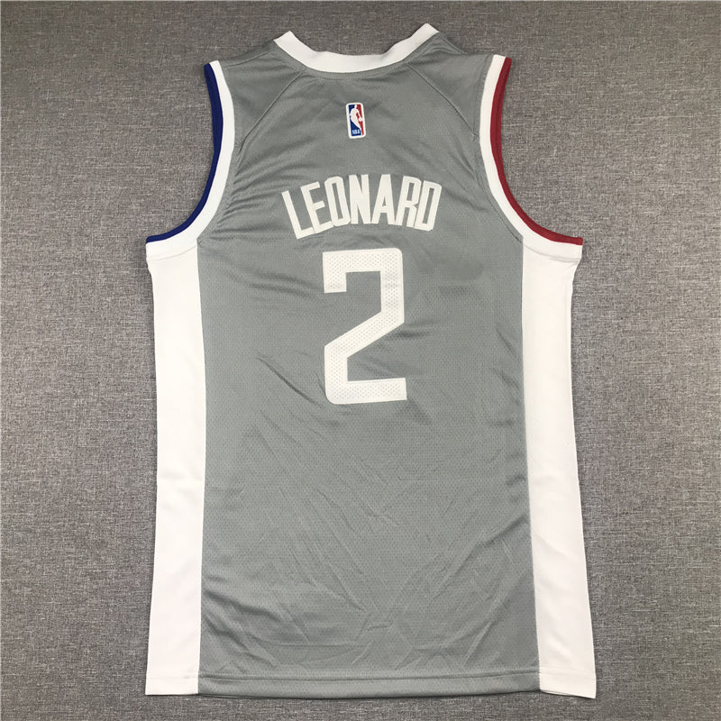 Men's LA Clippers Kawhi Leonard Gray 2020/21 Swingman Jersey1 - Earned Edition
