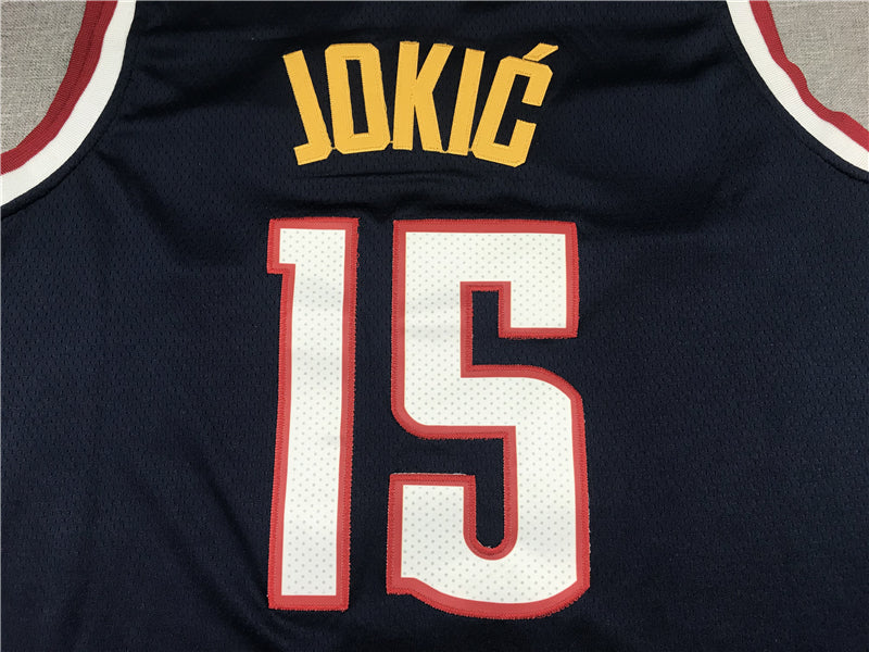Men's Denver Nuggets Nikola Jokic #15 NBA Navy 2020/21 Swingman Jersey1
