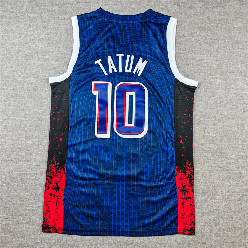 Men's 2024 USA Dream Team Jayson Tatum #10 Navy Authentic Player Jersey