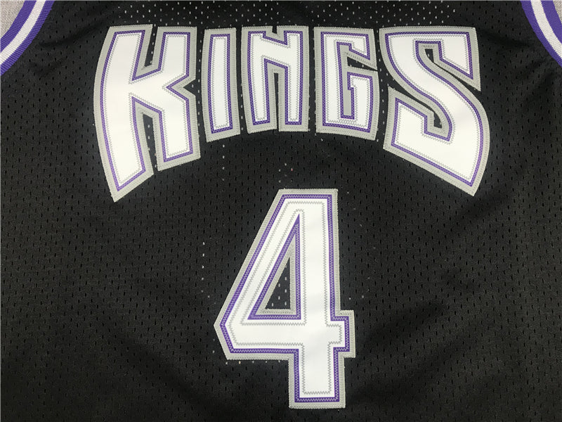 Men's Sacramento Kings Chris Webber Black Hardwood Classics Swingman Jersey1