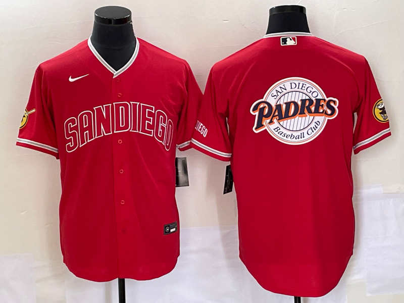 Men's San Diego Padres Red Replica Player Jersey1