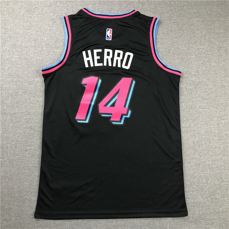 Men's Miami Heat Tyler Herro #14 Black 2020/21 Swingman Jersey1