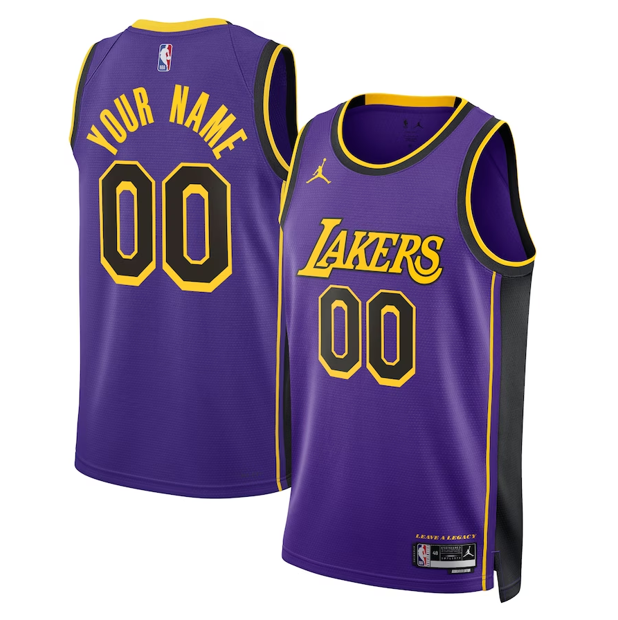 Men's Los Angeles Lakers Custom Swingman Jersey1 - Purple