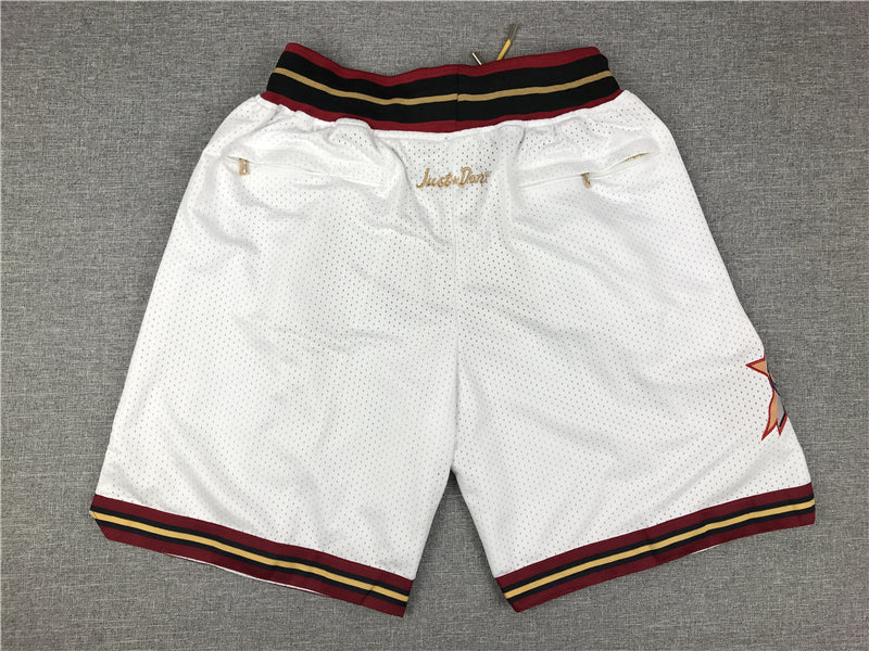 Men's Philadelphia 76ers White 1996-97 Hardwood Classics Basketball Shorts1