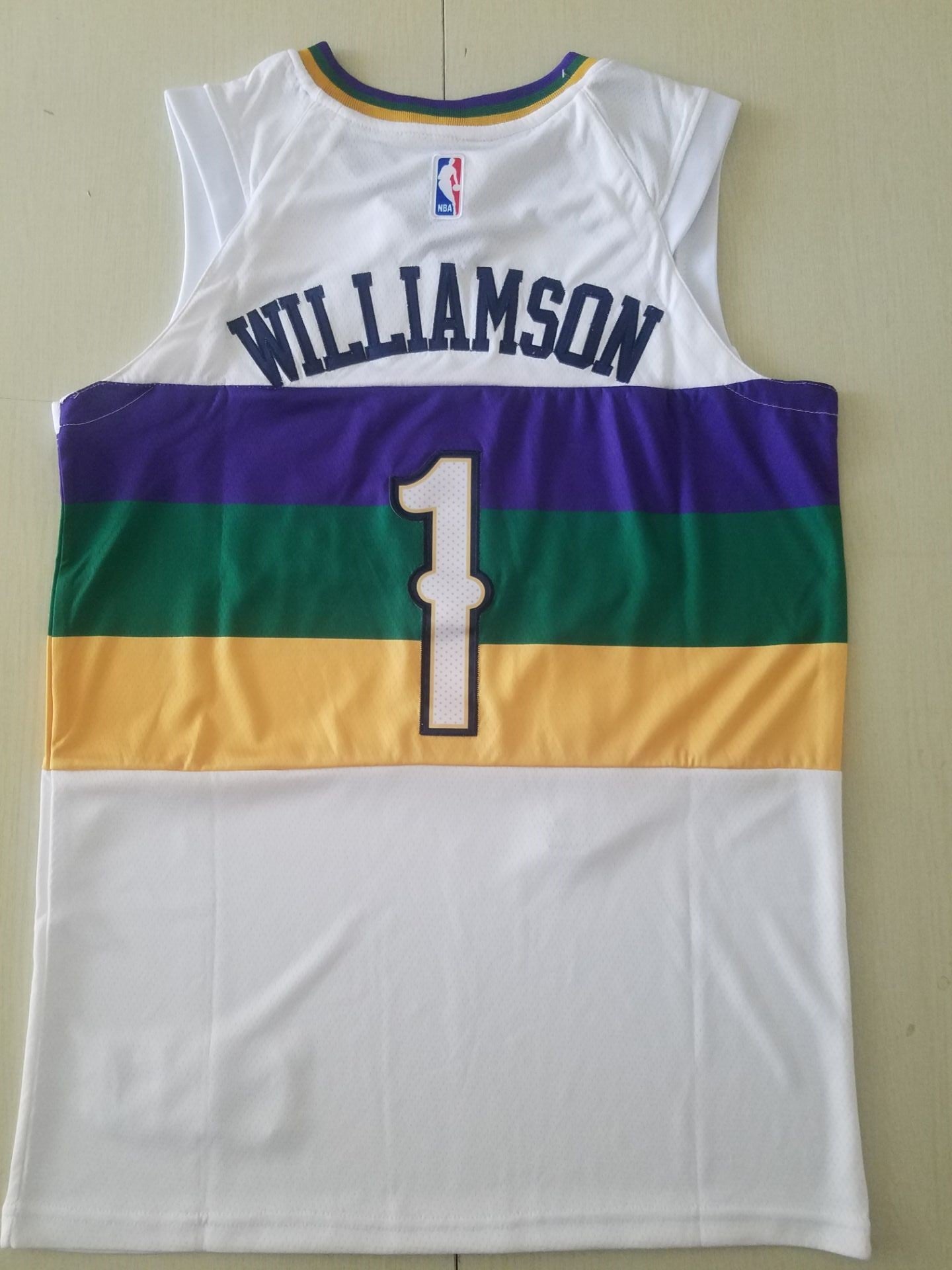 Men's New Orleans Pelicans Zion Williamson #1 NBA White Swingman Player Jersey1