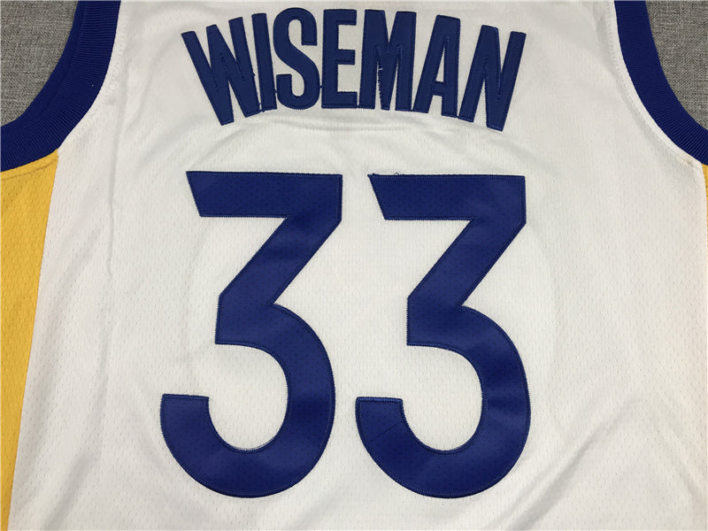 Men's Golden State Warriors James Wiseman White Fast Break Replica Player Jersey1
