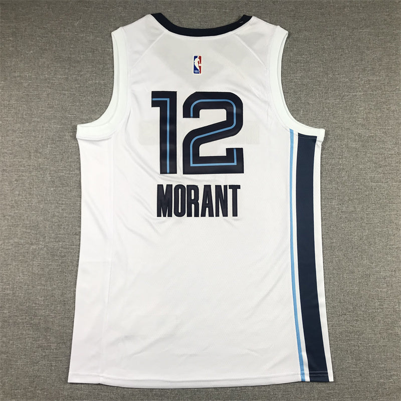 Men's Memphis Grizzlies Ja Morant #12 White 2022/23 Swingman Jersey1 - Association Edition
