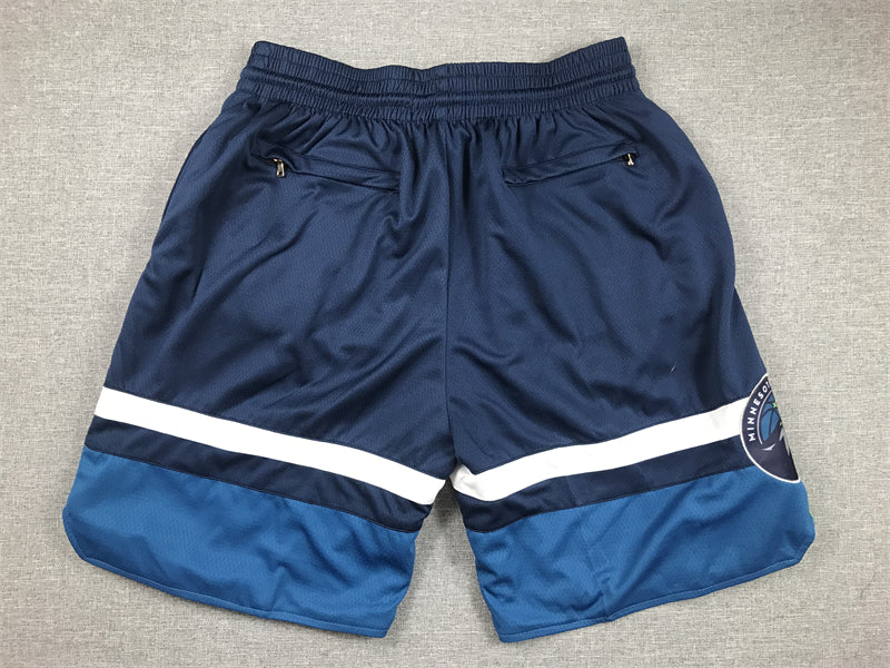 Men's Minnesota Timberwolves Navy Icon Edition Pocket Shorts1