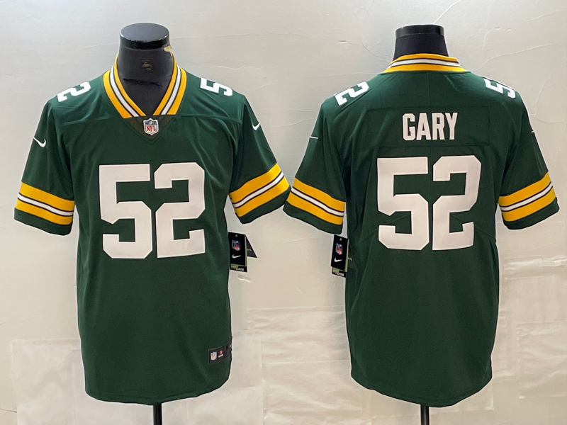 Men's Green Bay Packers Rashan Gary #52 Green Game Jersey1