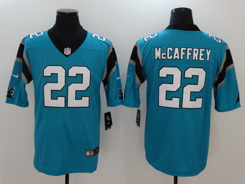 Men's Carolina Panthers Christian McCaffrey #22 Blue Game Jersey1