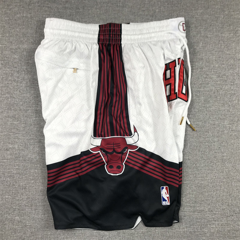 Men's Chicago Bulls White City Edition Basketball Shorts1
