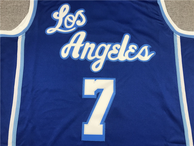 Men's Los Angeles Lakers Carmelo Anthony Blue Hardwood Classic Swingman Jersey1