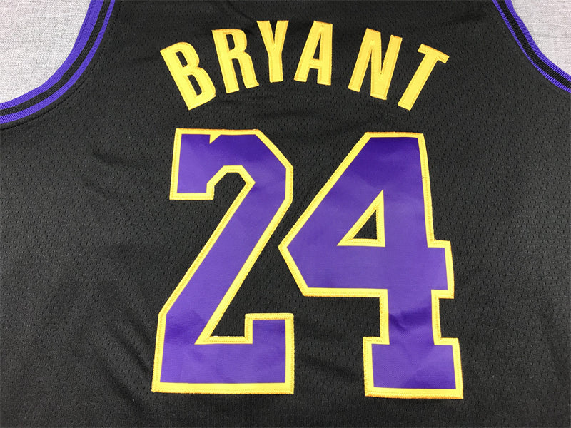 Men's Los Angeles Lakers Kobe Bryant #24 Black 2023/24 Swingman Jersey1 - City Edition