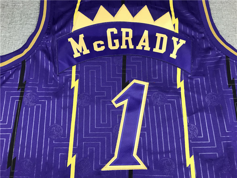 Men's Toronto Raptors Tracy McGrady 1998-99 Purple Hardwood Classics Swingman Jersey1