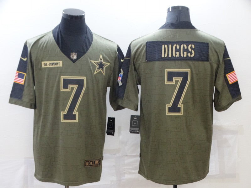 Men's Dallas Cowboys Trevon Diggs #7 Brown Game Player Jersey1