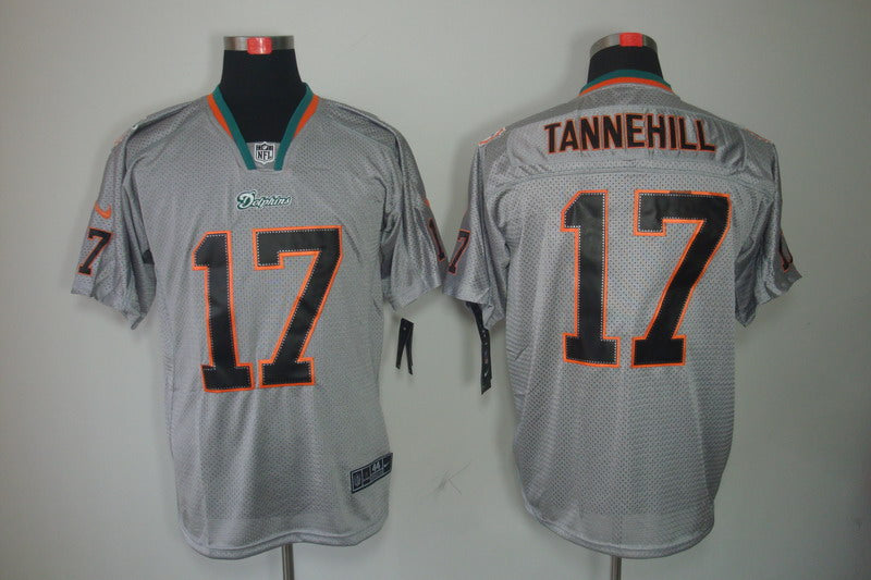 Men's Miami Dolphins Ryan Tannehill #17 Gray Game Jersey1