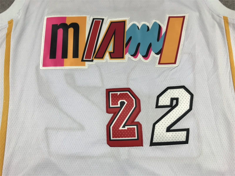 Men's Miami Heat Jimmy Butler Nike White 2022/23 Swingman Jersey1 - City Edition