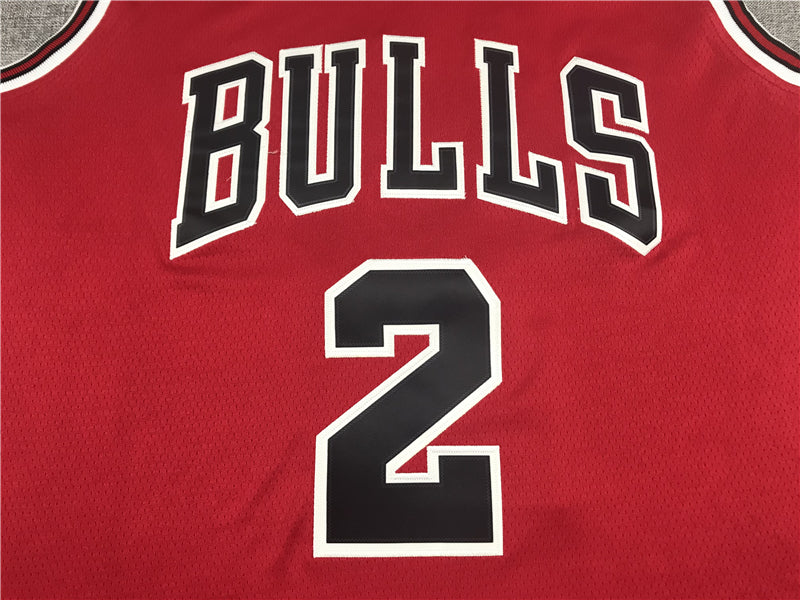 Men's Chicago Bulls Lonzo Ball #2 Red Fast Break Replica Player Jersey1