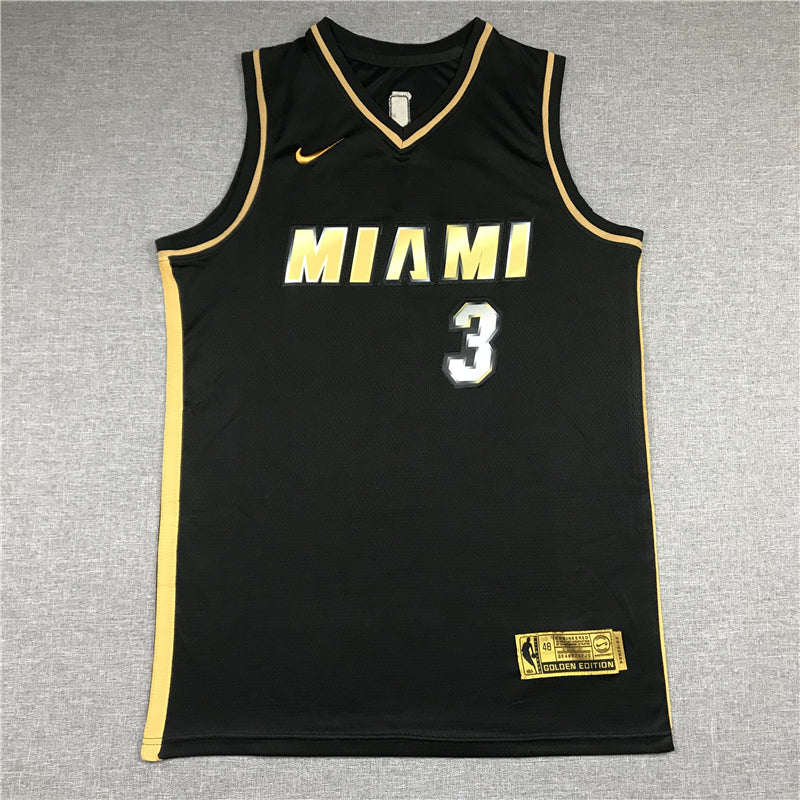 Men's Miami Heat Dwyane Wade #3 NBA Black Swingman Jersey1