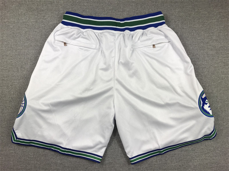 Men's Minnesota Timberwolves White Pocket Shorts1