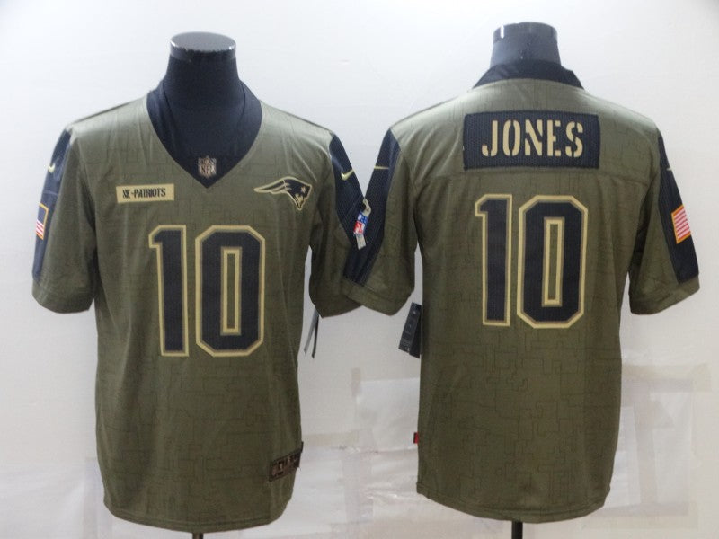 Men's New England Patriots Mac Jones #10 Brown Game Player Jersey1