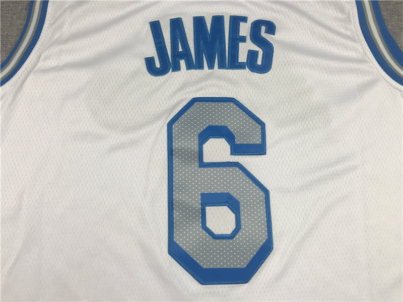 Men's Los Angeles Lakers LeBron James White 2020/21 Swingman Jersey1 City Edition