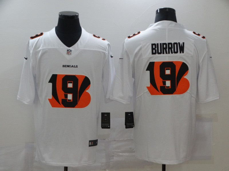 Men's Cincinnati Bengals #9 Joe Burrow White Game Jersey1