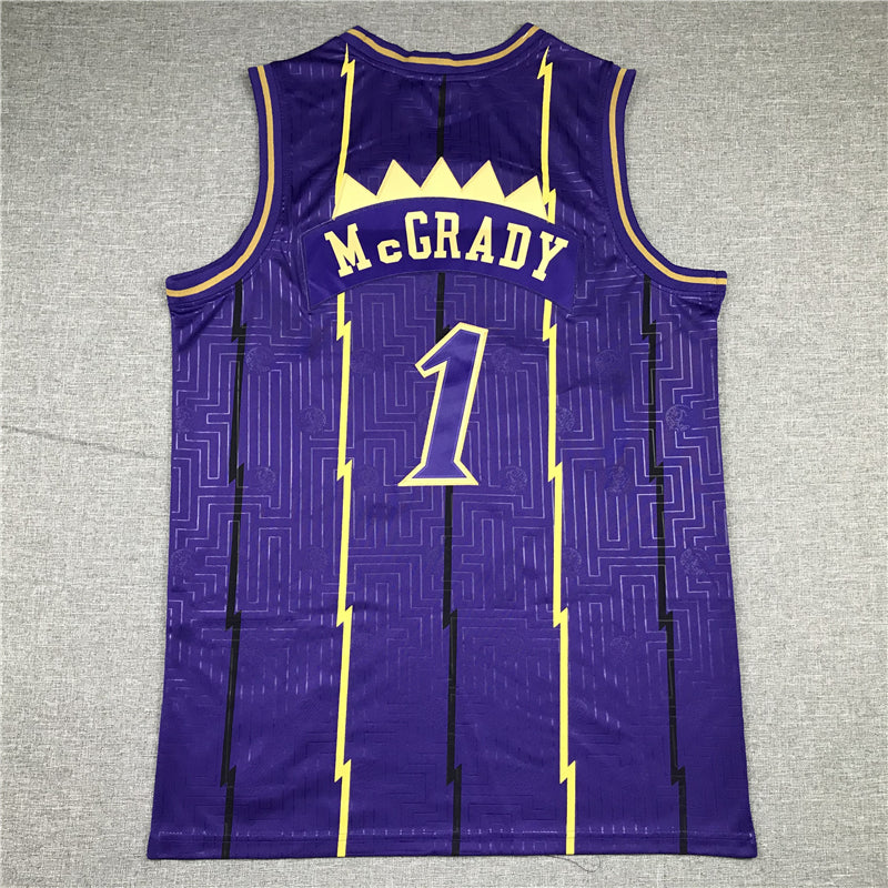 Men's Toronto Raptors Tracy McGrady 1998-99 Purple Hardwood Classics Swingman Jersey1