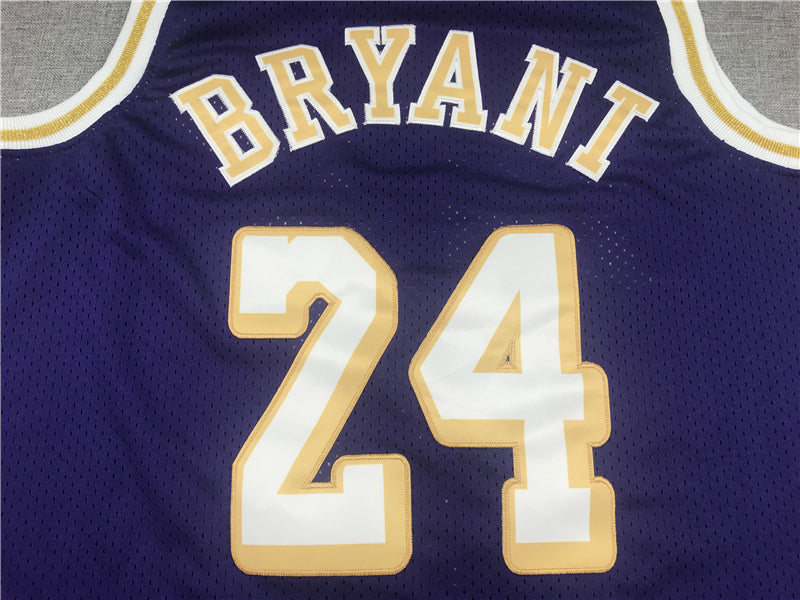Men's Los Angeles Lakers Kobe Bryant Purple Hardwood Classics Player Jersey1