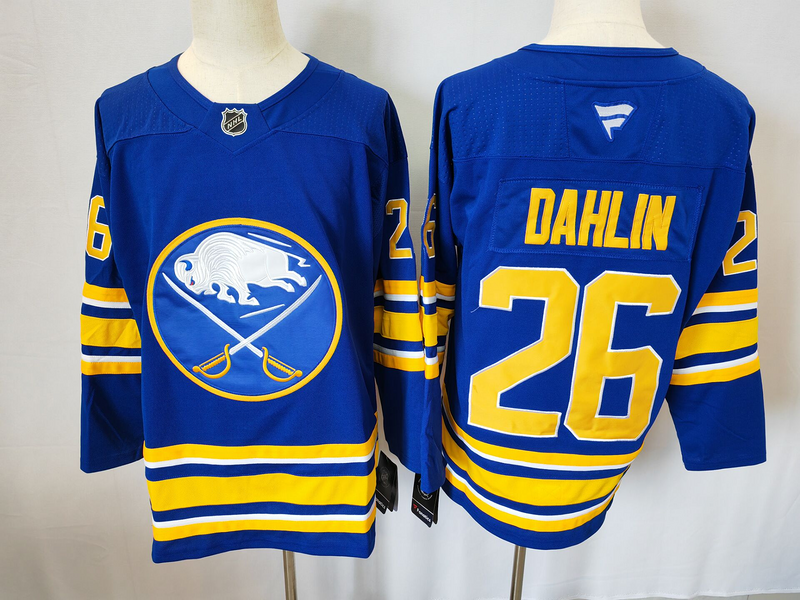 Rasmus Dahlin #26 Buffalo Sabres Royal Player Jersey - JerseysFreak
