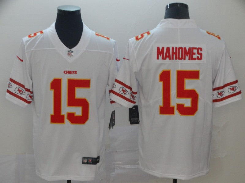 Men's Kansas City Chiefs Patrick Mahomes White Game Player Jersey1