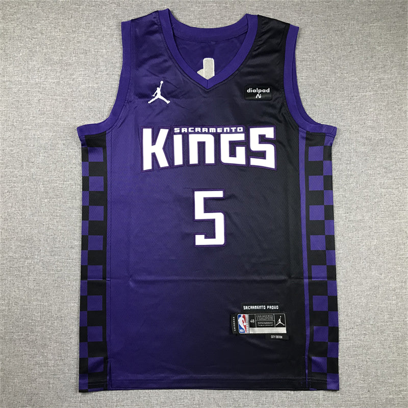 Men's Sacramento Kings De'Aaron Fox #5 Purple Swingman Jersey1 - Statement Edition