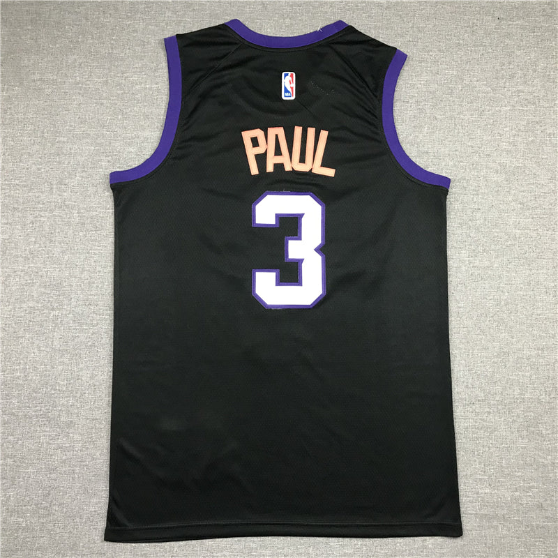 Men's Phoenix Suns Chris Paul #3 Black 2020/21 Swingman Jersey1